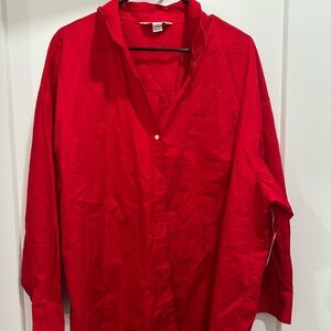 Red Button-Up Shirt